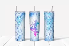 Mermaid tumbler design,20 oz skinny tumbler sublimation Product Image 2
