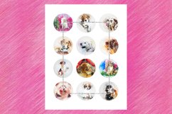 Vintage Dogs,Printable Images,Pendants Images,Bottlecaps Product Image 2