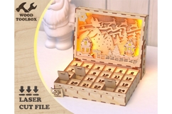 Christmas Advent Calendar Laser Cut File | 24 Drawer Product Image 1