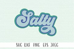Funny Summertime Saying T-Shirt SVG - Salty SVG Product Image 2