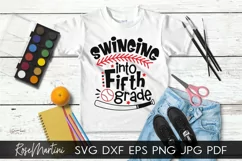 Swinging Into Fifth Grade SVG PNG Funny Back To School svg Product Image 4
