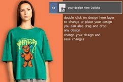 premium women oversize shirt PSD Mockup back and front Product Image 3