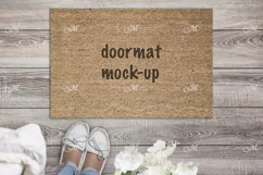 Spring Doormat Mock-up. PSD&JPG Product Image 1