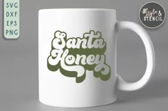 Santa Honey Retro Christmas SVG - PNG, DXF, EPS, SVG, Cut Product Image 5