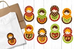 Matryoshka Babushka Russian Nesting Dolls Clip Art Bundle Product Image 2