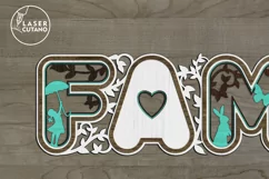 Multilayer Cut File FAMILY - Laser Cut Words, Wood Words Product Image 6