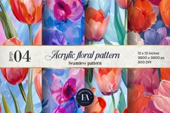 Acrylic floral pattern | Abstract floral pattern Product Image 1