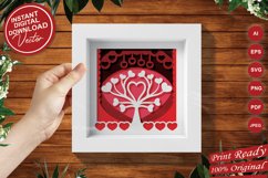 3D Papercut Layered Heart Tree with Decoration Illustration Product Image 4