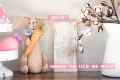 Easter Sign Mock Up - White Distressed Rectangle - Vertical Product Image 1