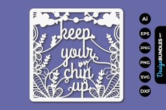 Keep Your Chin Up Papercut SVG Product Image 1