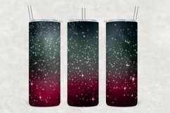 Black and Pink Shining Stars Tumbler Sublimation Product Image 1