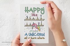 Happy like a unicorn at a horn store SVG Illustration. Product Image 5