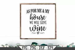 As For Me And My House We Will Serve Wine SVG Product Image 1