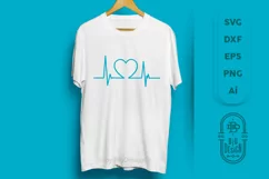 Heartbeat Pulse SVG | Valentine's Day Gifts| Nurse SVG File Product Image 4
