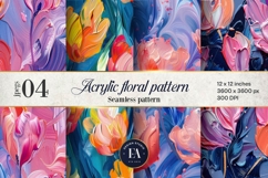 Acrylic floral pattern | Abstract floral pattern Product Image 1