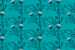 Botanical floral seamless pattern with daisy flowers vector Product Image 1