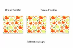 Tumbler switch with oranges,20 oz skinny tumbler sublimation Product Image 2