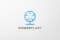 lightning leaf plant logo Product Image 1