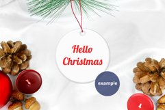 Round Ornament Mockup PSD, Sublimation Ornament Mockup PNG Product Image 2