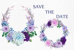 Watercolor Purple Wreaths Clipart Product Image 2