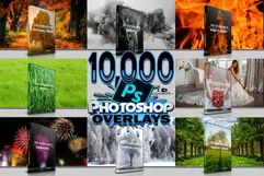 10000 PHOTOSHOP OVERLAYS, DIGITAL PHOTOGRAPHY BACKGROUNDS Product Image 1