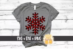 Buffalo Plaid Snowflake Set of 2 - Christmas SVG Files Product Image 2