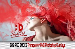 200 RED SMOKE TRANSPARENT PNG FILES, PHOTOSHOP OVERLAYS Product Image 1