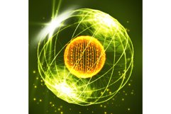 Sphere Consisting Of Points. Data Exploding Sphere Made Of Product Image 1