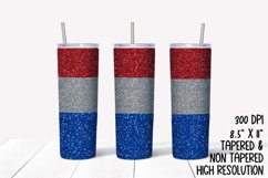 Glitter Americana Sublimation Tumbler Product Image 1
