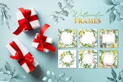 Watercolor Green leaves Elaeagnus PNG Product Image 5