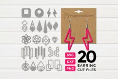 Modern Earrings SVG Design Files Product Image 1