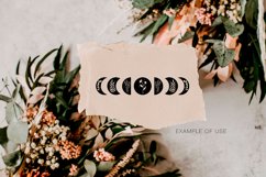 Moon phases svg, Celestial svg File, Floral moon svg Product Image 5