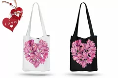 Valentines magnolia Heart Clipart. Love png Product Image 2
