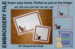 Dog and Cat Silhouette Picture Frames - 4 x 4 and 5 x 7 Hoop Product Image 3