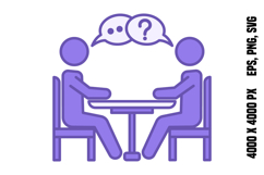 Colored Consultation Icon Product Image 1