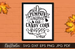 Pumpkin Wishes And Candy Corn Kisses SVG Autumn Halloween Product Image 6