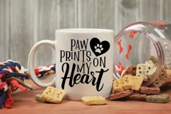 Paw Prints on my Heart SVG Cut File - Dog SVG File Product Image 4