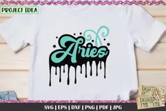Dripping Aries Zodiac svg | Aries svg | Zodiac signs Product Image 2