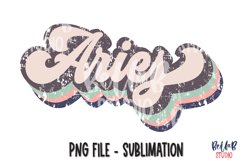 Retro Aries Sublimation Design Product Image 1