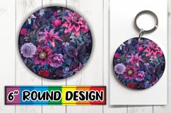 Abstract Floral Car Coaster Sublimation Product Image 1