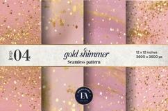 Pink Gold Shimmer Digital Paper, Glitter Texture Product Image 1