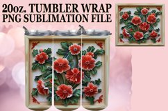 Spring Blossoms 3D Tumbler Wrap - Sublimation Design Product Image 1