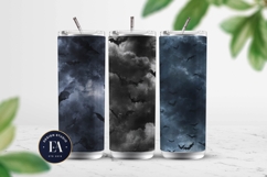 Bats Night Sky Pattern, Dark Gothic Bat Seamless Paper Product Image 2