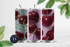 Glitter Coquette Cherry Pattern | Sparkly Glam Texture Paper Product Image 2