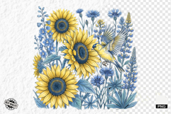 Summer Birds Garden Clipart Product Image 1