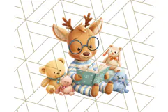 Santa’s Pajama Day Clipart, Cute Christmas Bedtime PNG Product Image 5