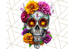 Bright Sugar Skull PNG Clipart, Halloween Colorful Skull Png Product Image 5