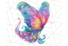 Colorful Butterfly Clipart PNG Clipart, Rainbow Butterfly Product Image 5