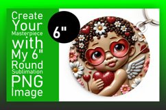 Lovely Round Design for Car Coasters , 3D Cupid Product Image 1