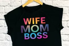 WIFE MOM BOSS clipart | Mothers day Sublimation design png Product Image 3